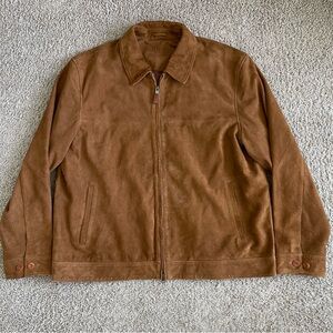 King Ranch Leather Goat Skin Suede Kleberg Zip Jacket
